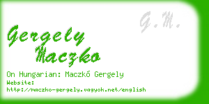 gergely maczko business card